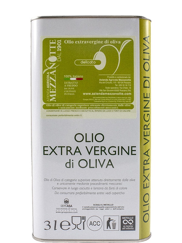 Olio extra vergine d’oliva “Delicato” – 3 Litri