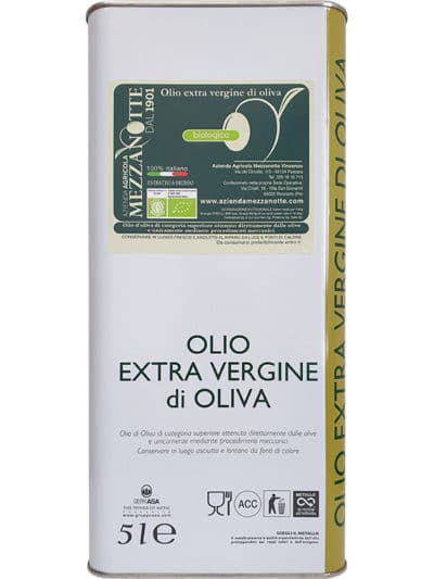 Olio extra vergine d'oliva "Biologico" - 5 Litri