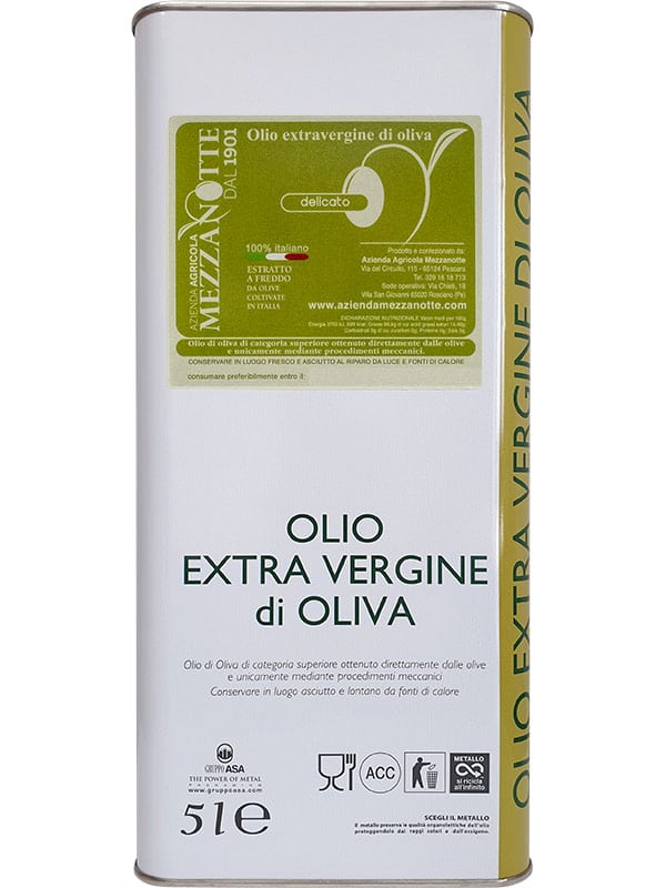 Olio extra vergine d’oliva “Delicato” – 5 Litri
